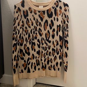 Long sleeve cheetah sweater